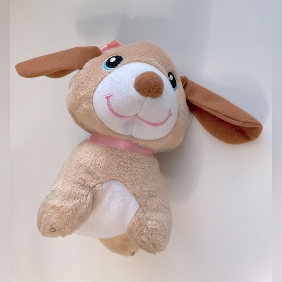 Plush Dog Toy with Pink Collar - Picture 3 of 5
